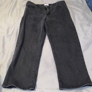 Loft Outlet High Rise Wide Leg Cropped Denim